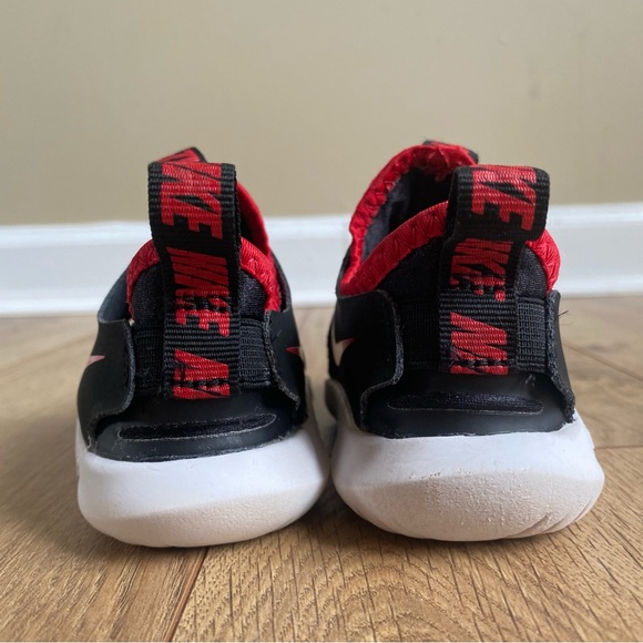 Nike Flex Runner TD Shoes ‘University Red Black’ Size 7c - Picture 6 of 10
